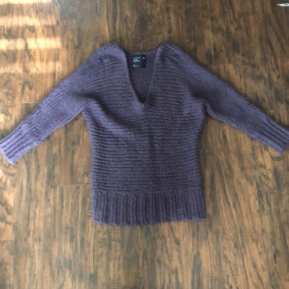 American eagle purple v neck sweater